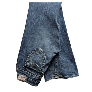 True Religion Women’s Wide‑Leg Vintage Jeans Distressed High-Quality Made in USA